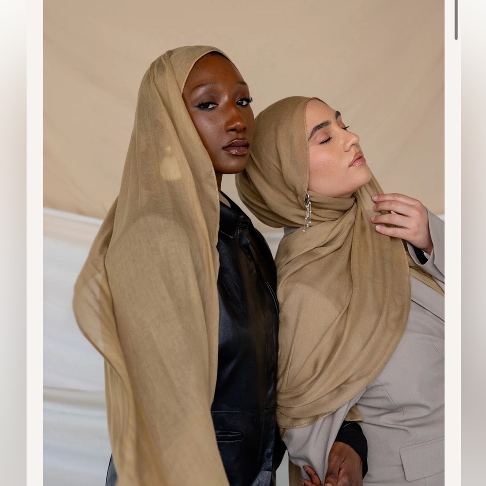 Vela scarves earthy bark hijab standard